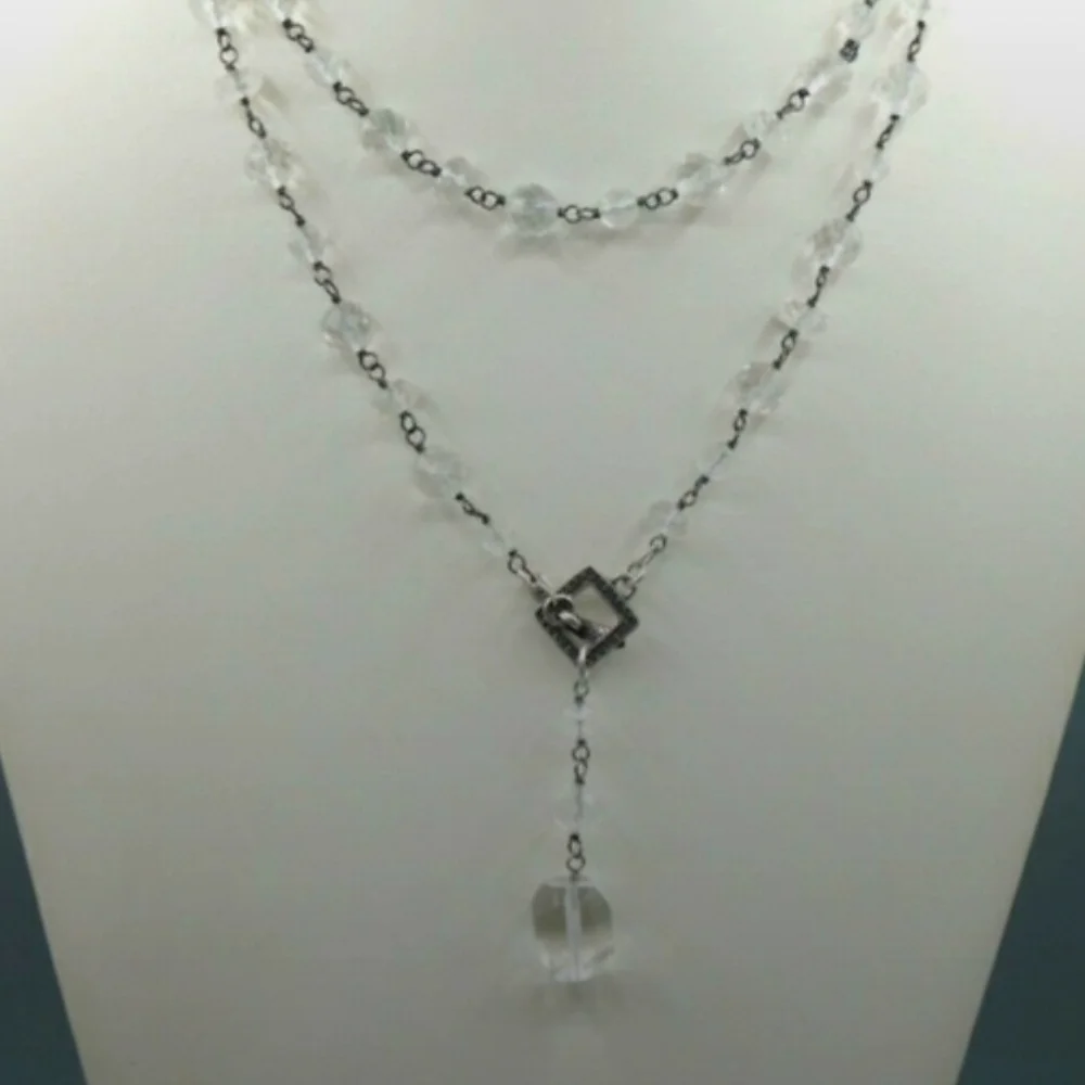 Silpada Silver Crystal Necklace - Picture 2 of 4